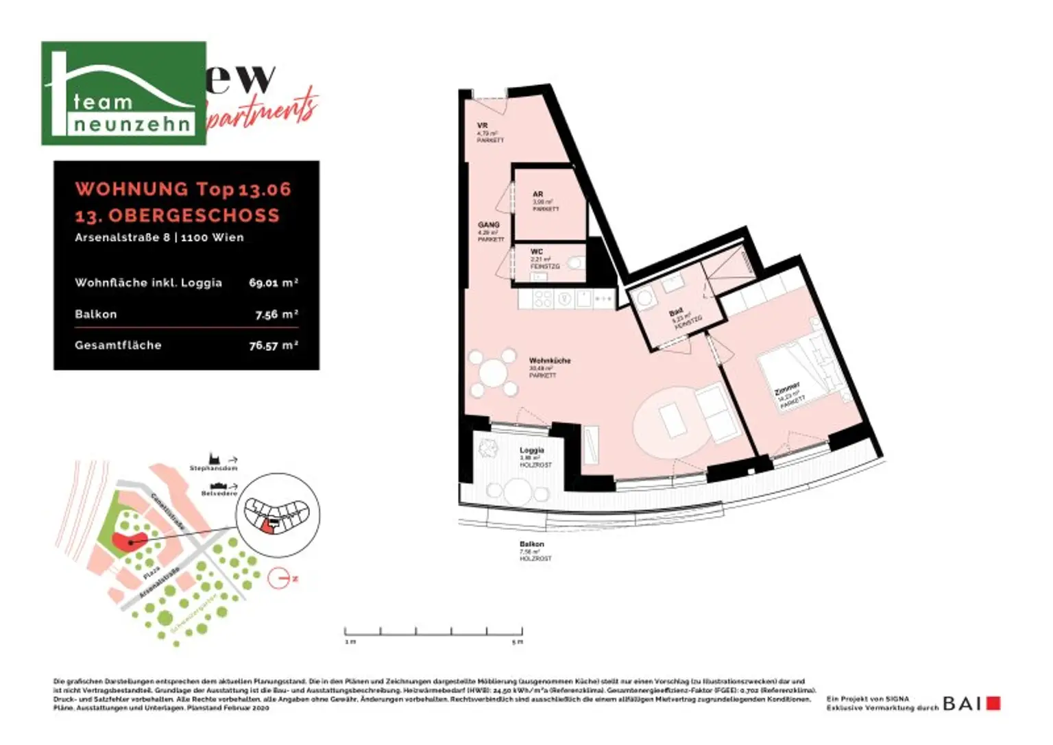 Urbanes Wohnen mit Klasse – exklusive Neubauwohnung beim Wiener Hauptbahnhof!