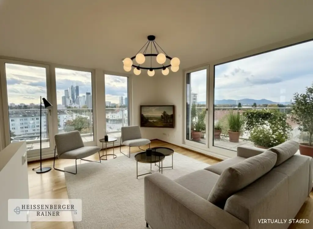 PANORAMA, TERRASSEN UND TOLLE AUFTEILUNG /// PENTHOUSE /// ALTE DONAU, UNO, DONAUZENTRUM /// VORSTEUERABZUG MÖGLICH!