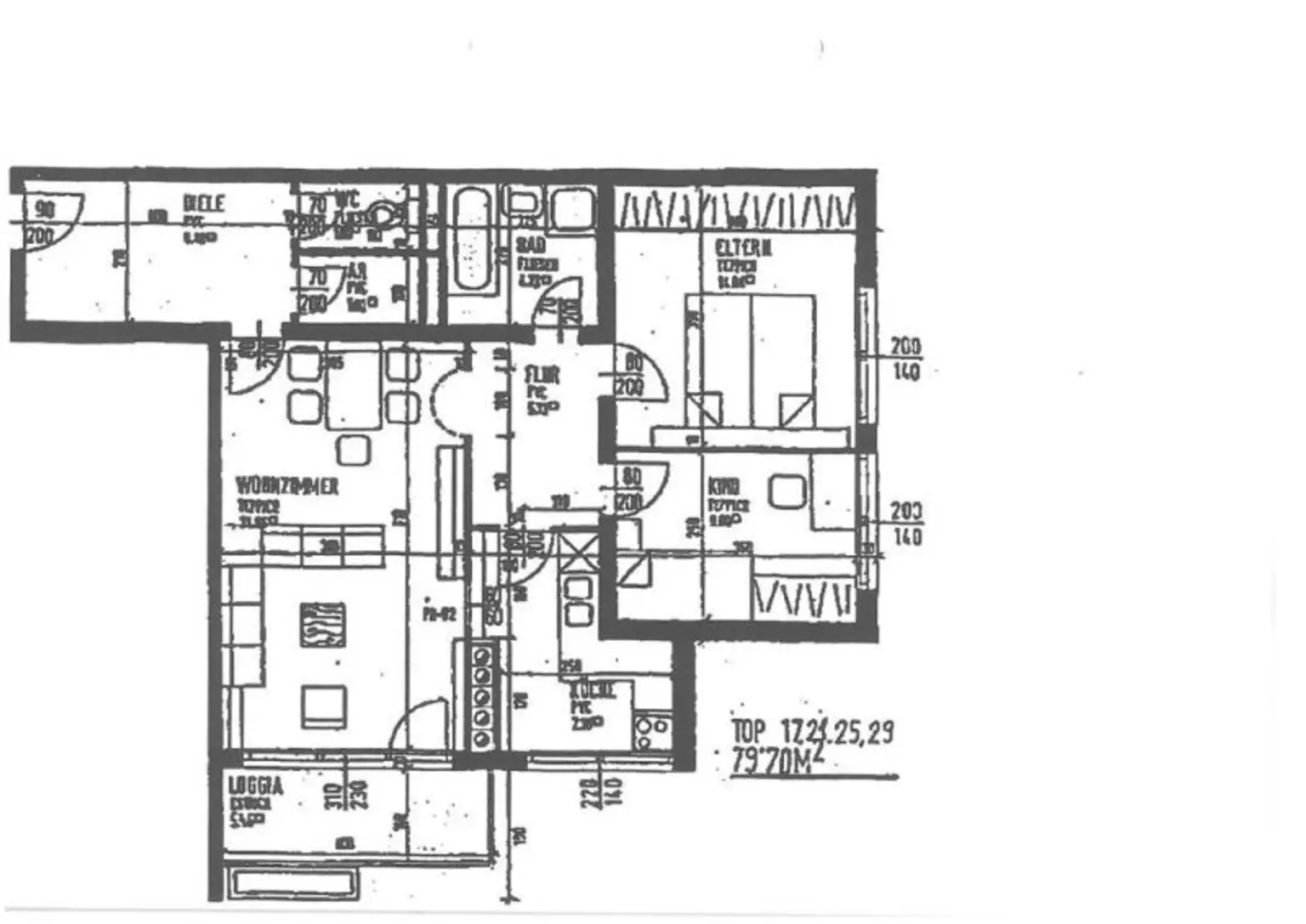 Plan - Gediegene 3 Zimmer Wohnung mit Terrasse und Gartennutzung Miete Oberndorf bei Salzburg