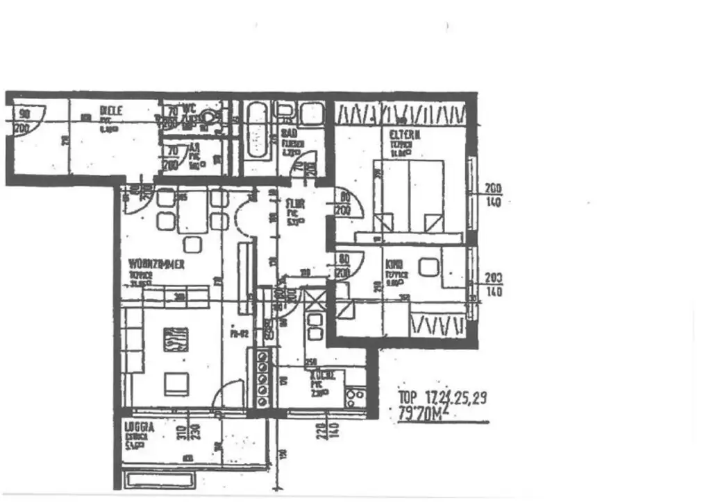 Plan - Gediegene 3 Zimmer Wohnung mit Terrasse und Gartennutzung Miete Oberndorf bei Salzburg