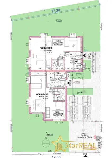 HOLETSCHEKGASSE! 115m² GARTEN! ZIEGELHAUS MIT KELLER. 185m² WNFL. PROVISIONSFREI für den Käufer.