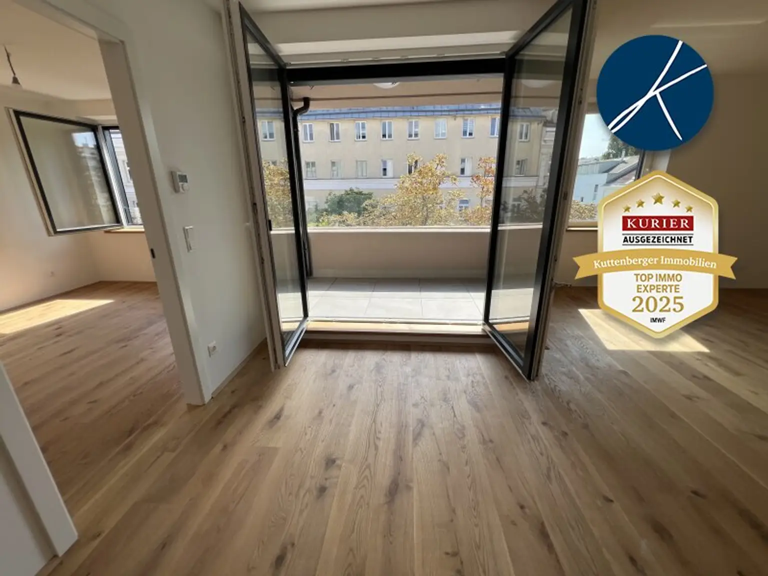 *Superprojekt: ''Über den Baumwipfeln" Top 44 Erstklassige 2-Zimmer Loggia-Wohnung + TRAUMHAFTE SÜDAUSRICHTUNG mit Blick auf die Kastanienbäume