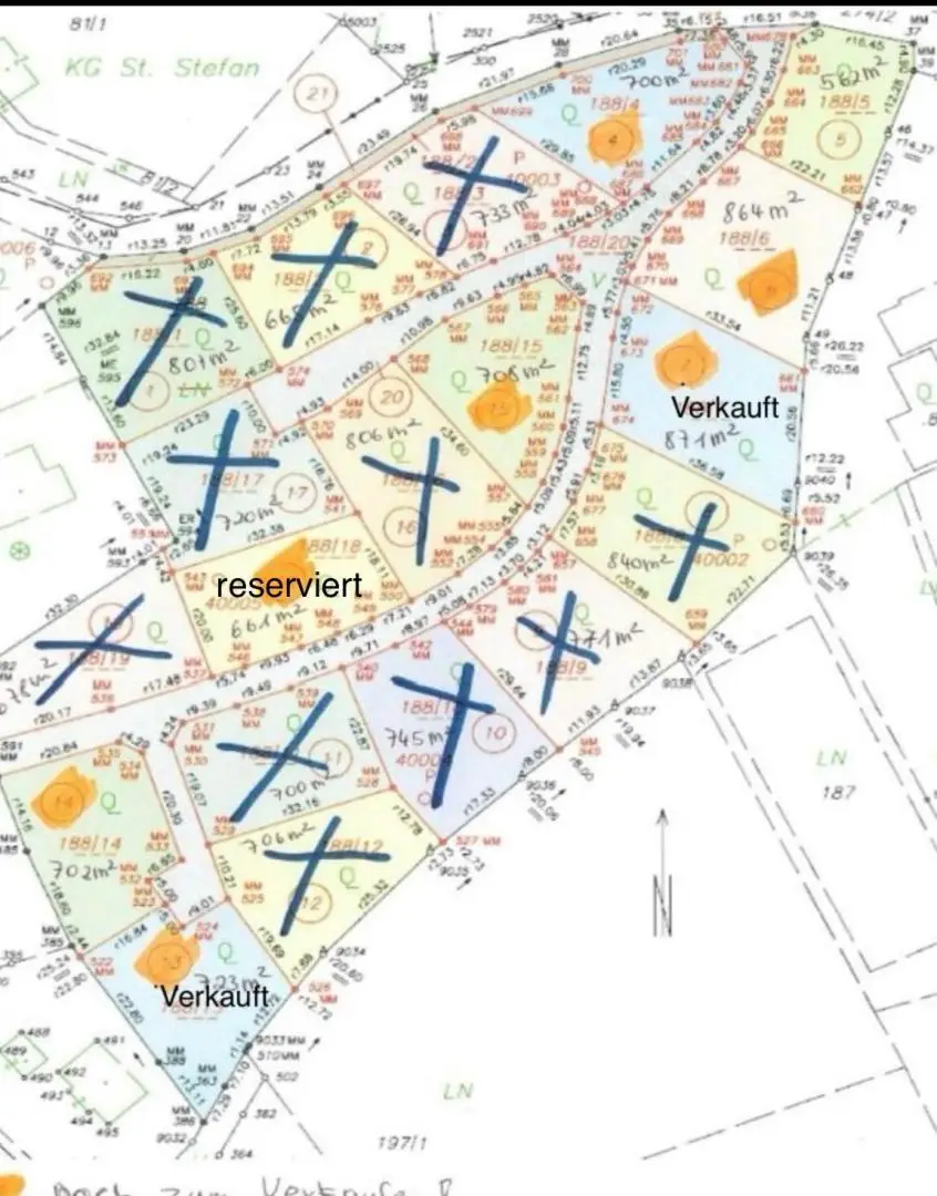 Plan Baugründe St. Stefan aktuell