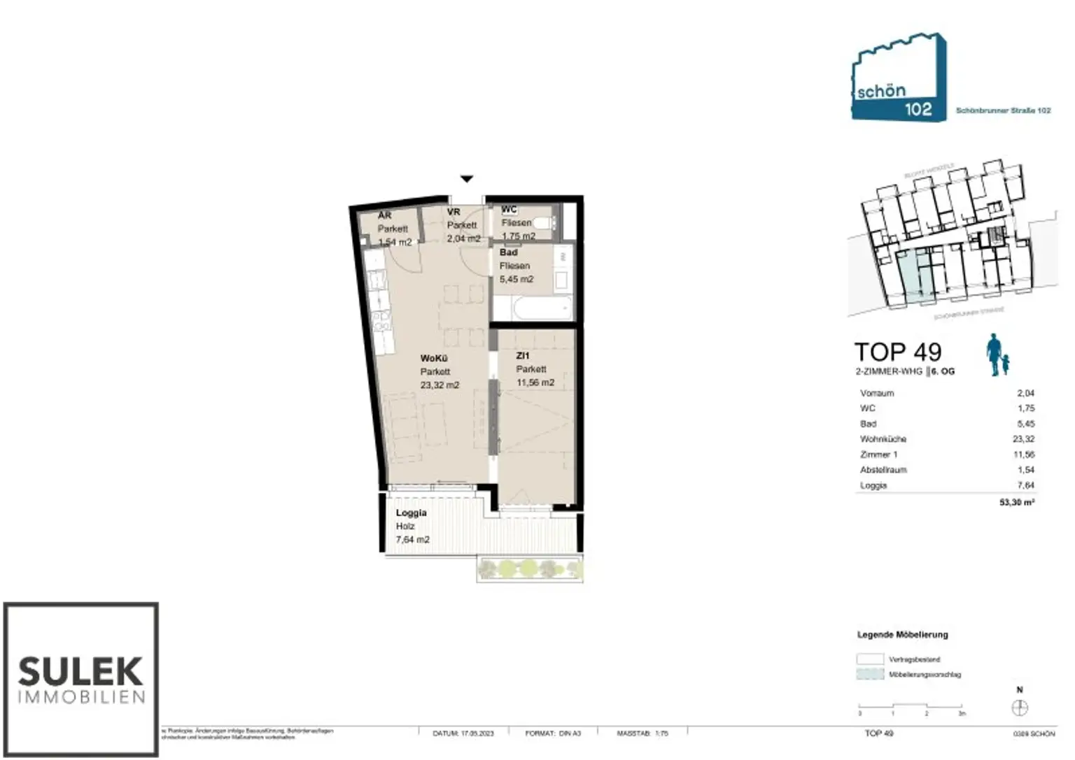*ab 01/2026* 2 Zimmer Zweitbezugswohnung mit sonniger Loggia nahe U4