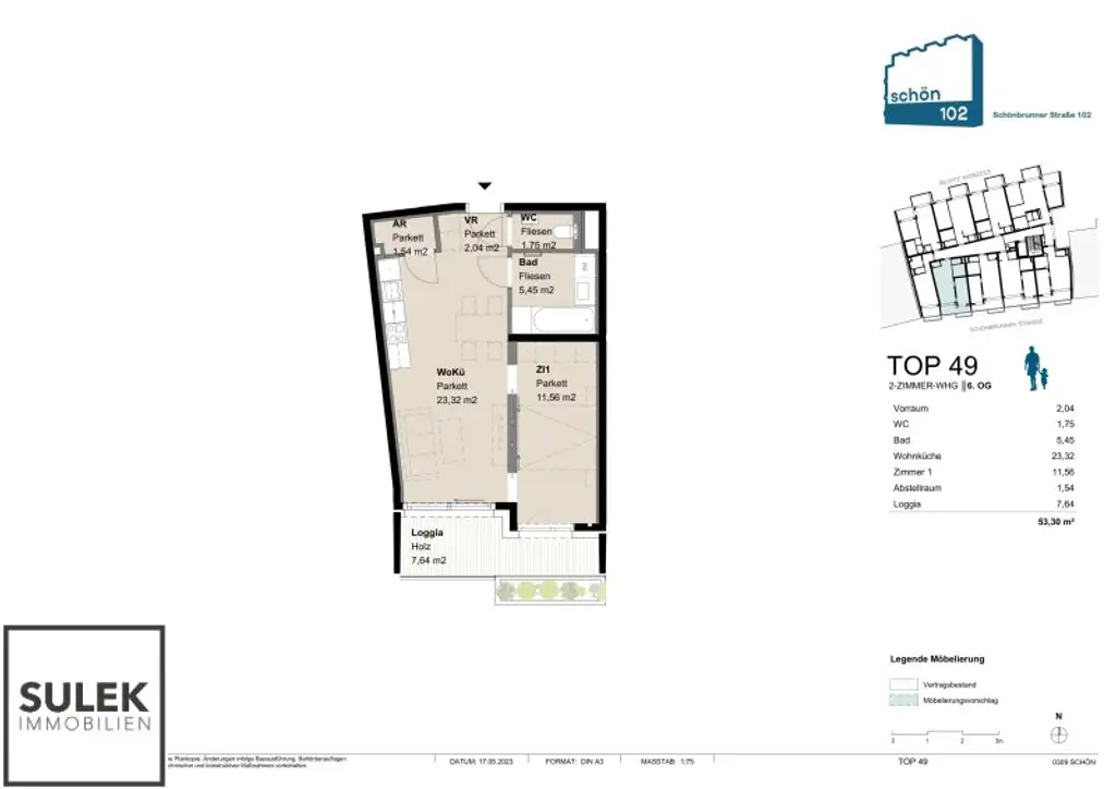 *ab 01/2026* 2 Zimmer Zweitbezugswohnung mit sonniger Loggia nahe U4