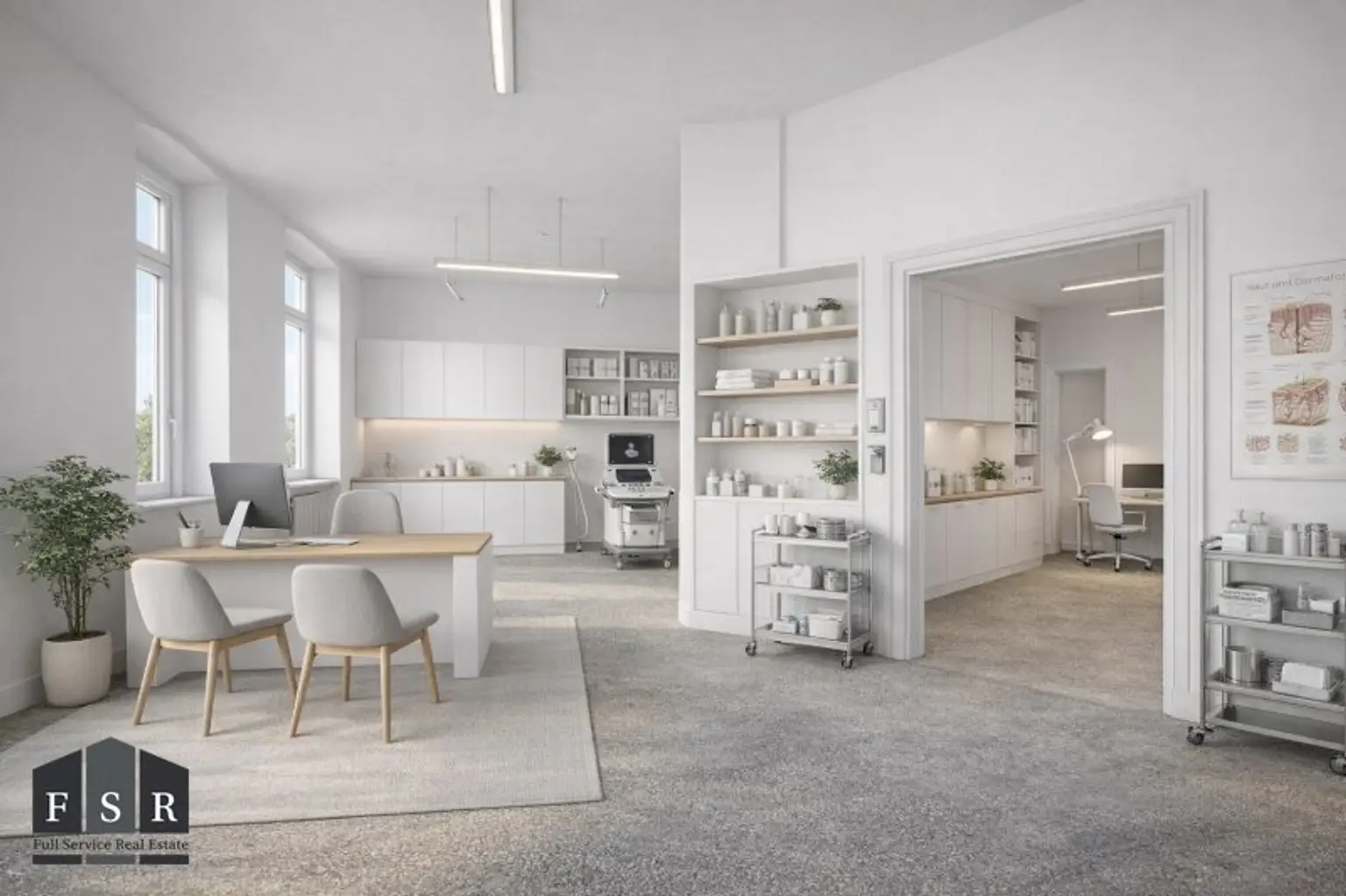 Steinwurf zum Augarten - Nach Ihren Vorstellungen und Bedürfnissen gestalten: Sanierungsbedürftiges strassenseitiges Büro/Praxis/Verkaufsfläche etc. und Wohnung -  Prachtvolles Stilaltbauhaus