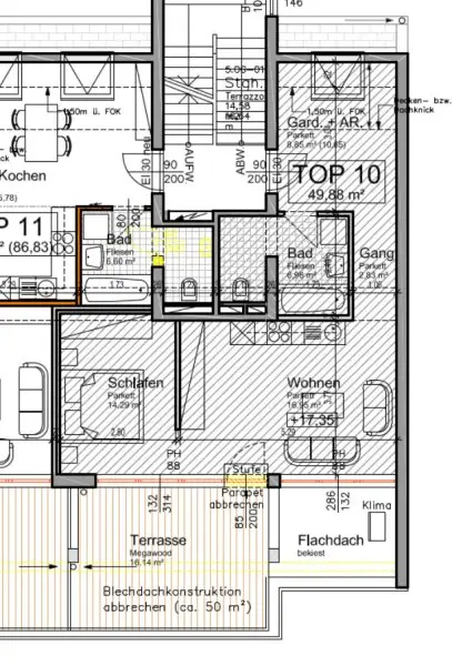 Exklusive Innenstadtwohnung mit Dachterrasse & Klimaanlage – Blick auf den Pöstlingberg
