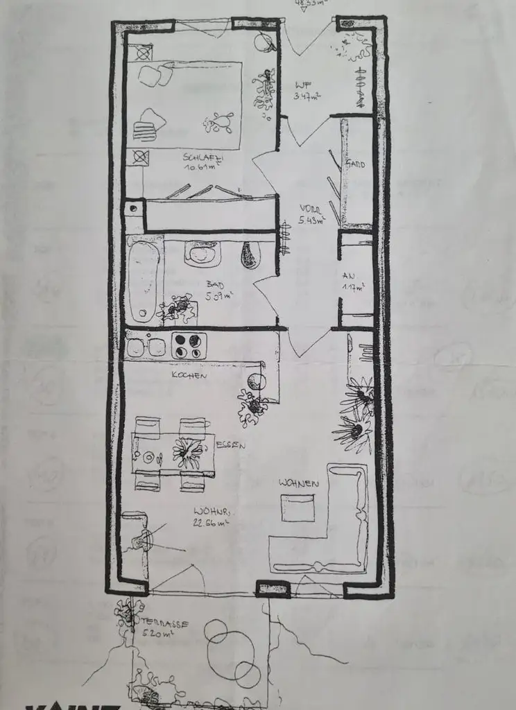 Itzling: 2 Zimmerwohnung mit Garten und TG Platz