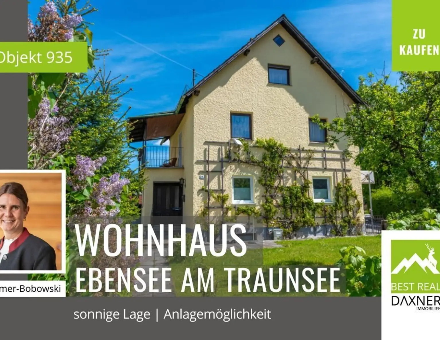 Wohnhaus mit separater Einliegerwohnung in sonniger Lage von Ebensee am Traunsee