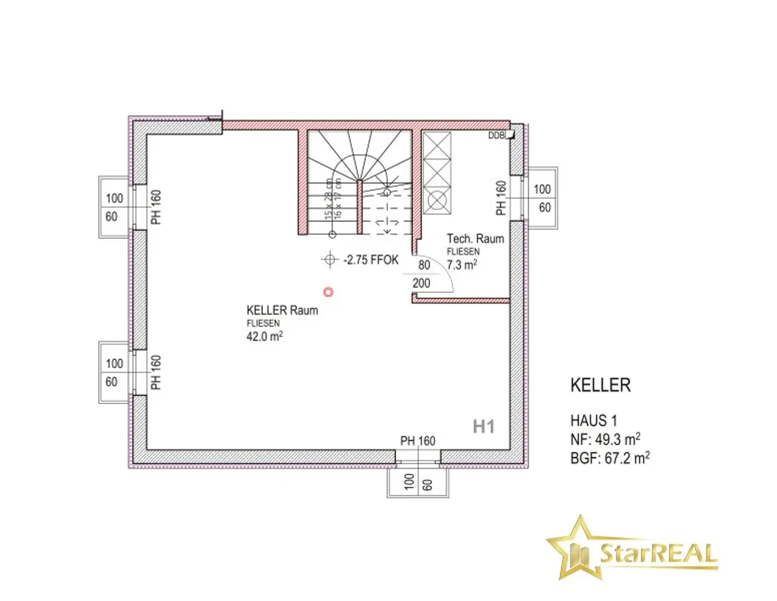 Plan Kellergeschoss