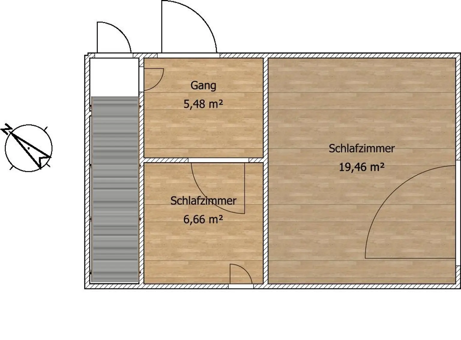 Holzhaus - Obergeschoss