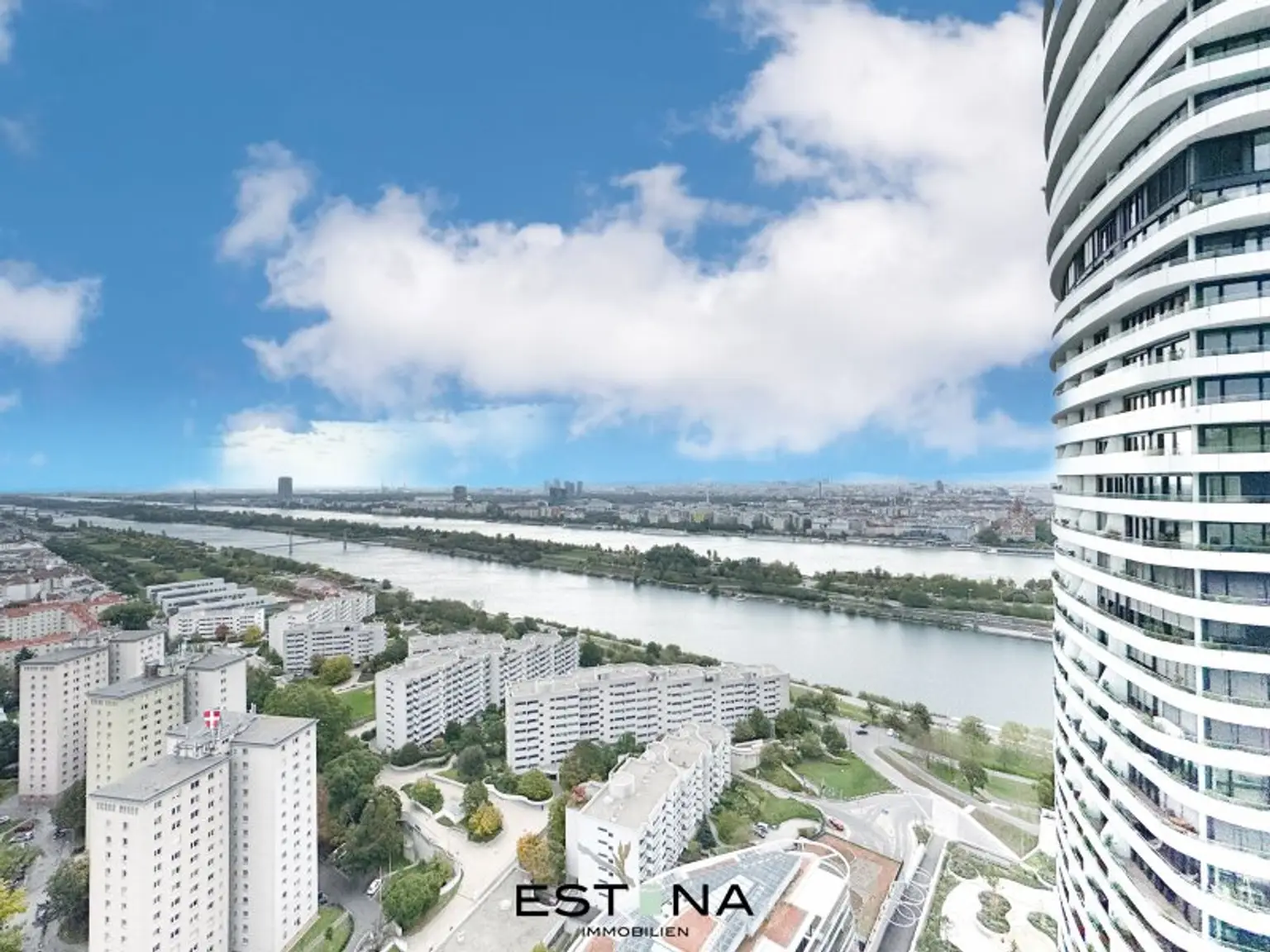 Wohnen am Wasser mit Blick über Wien - provisionsfrei