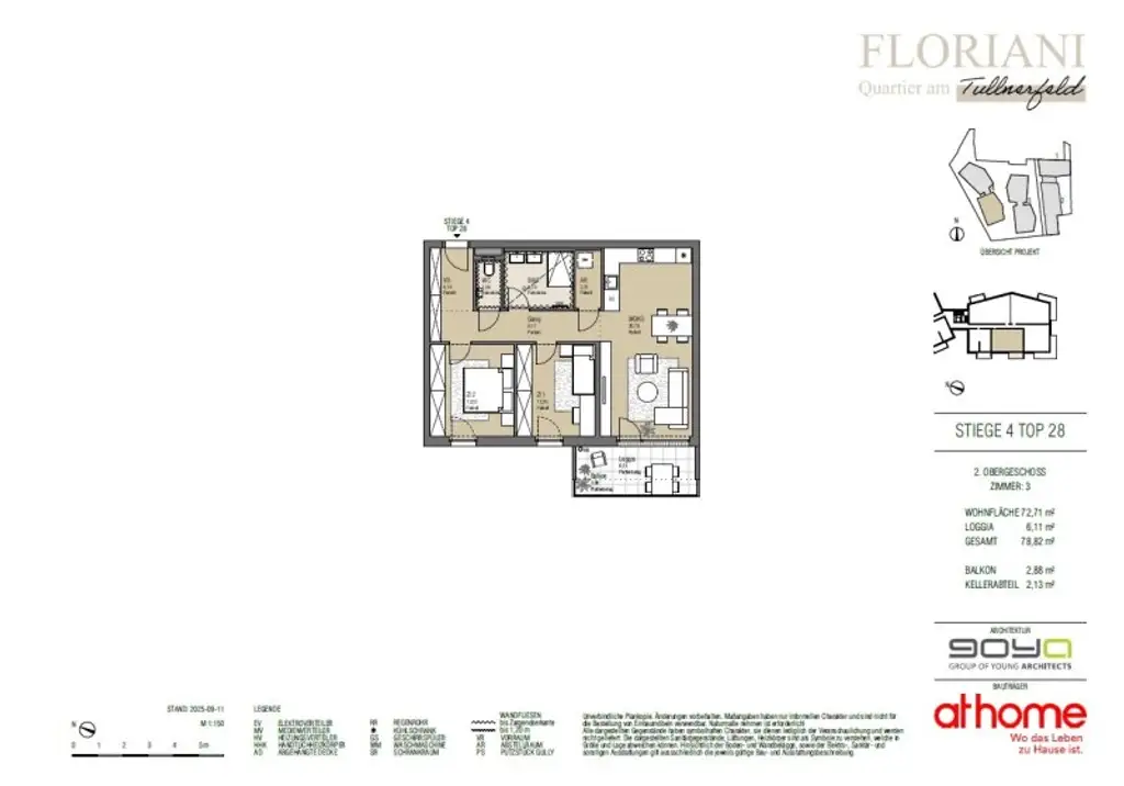 FLORIANI – Quartier am Tullnerfeld - Ein Wohngenuss mit durchdachter Aufteilung - West Loggia - Bahnhof in der Nähe