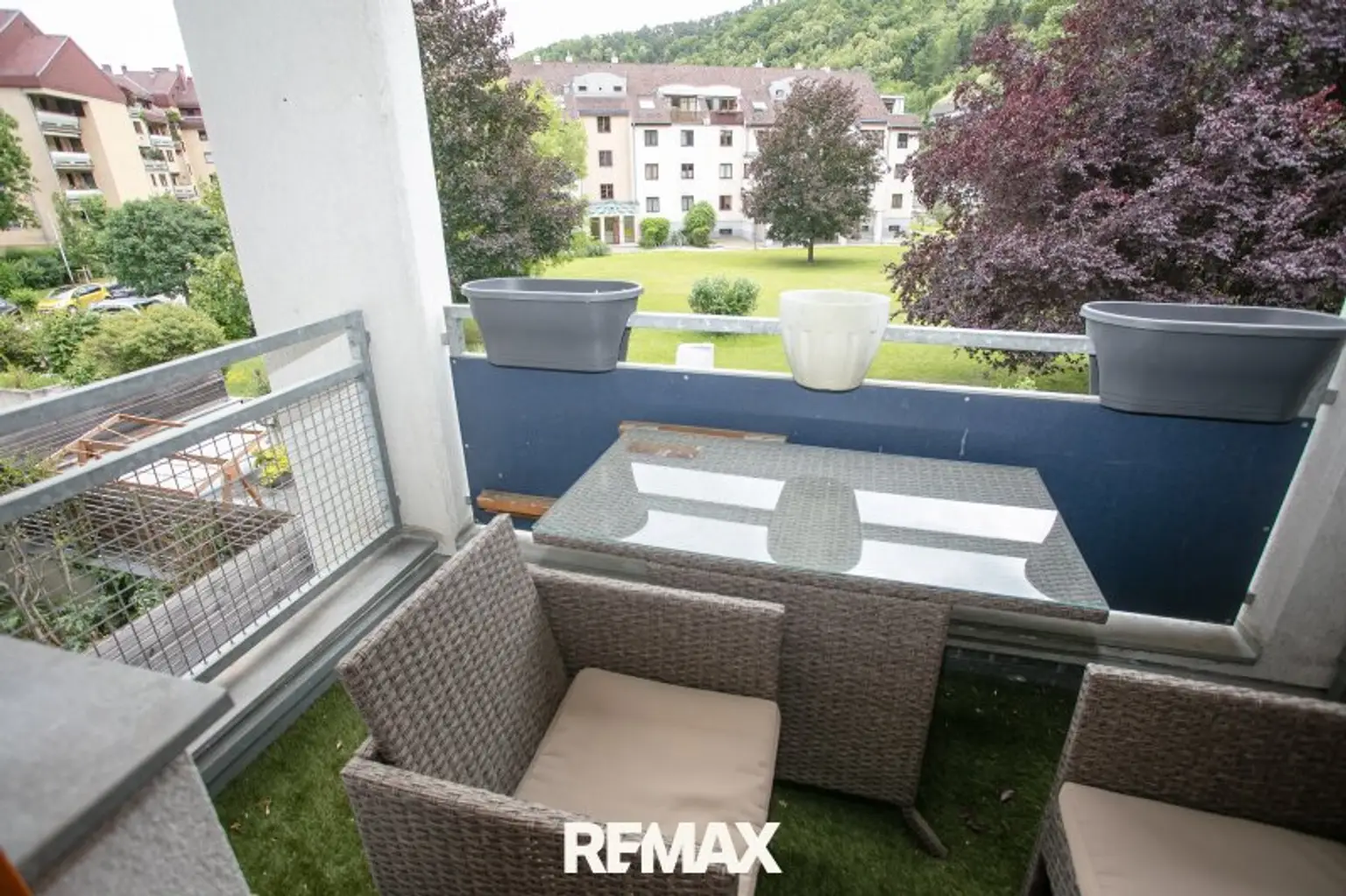 Ausblick Balkon
