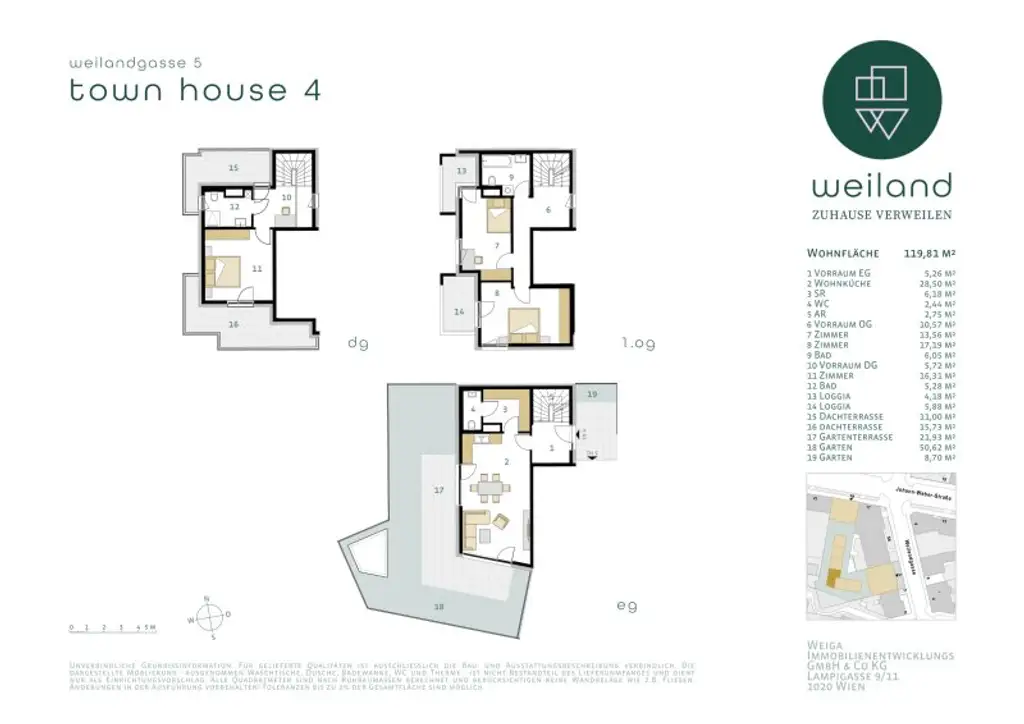 Erstbezug! Neubau-Reihenhaus mit Terrasse, Dachterrasse, Loggien & Garten (auch für Anleger)