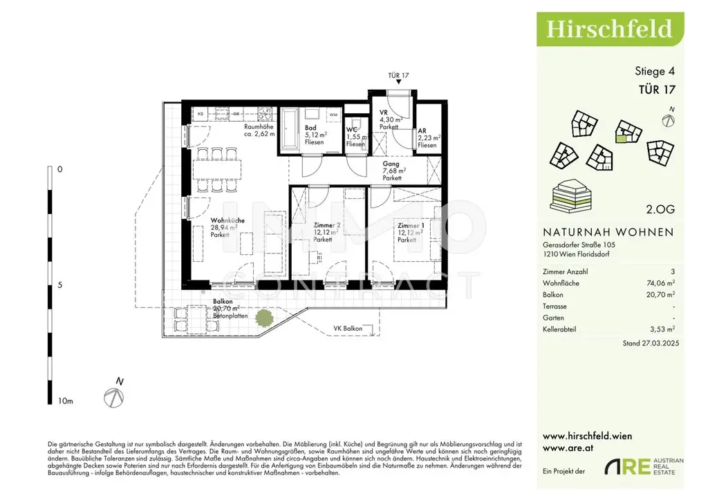 Hirschfeld: Provisionsfrei und Erstbezug - Sensationell günstige 3 Zimmer Wohnung