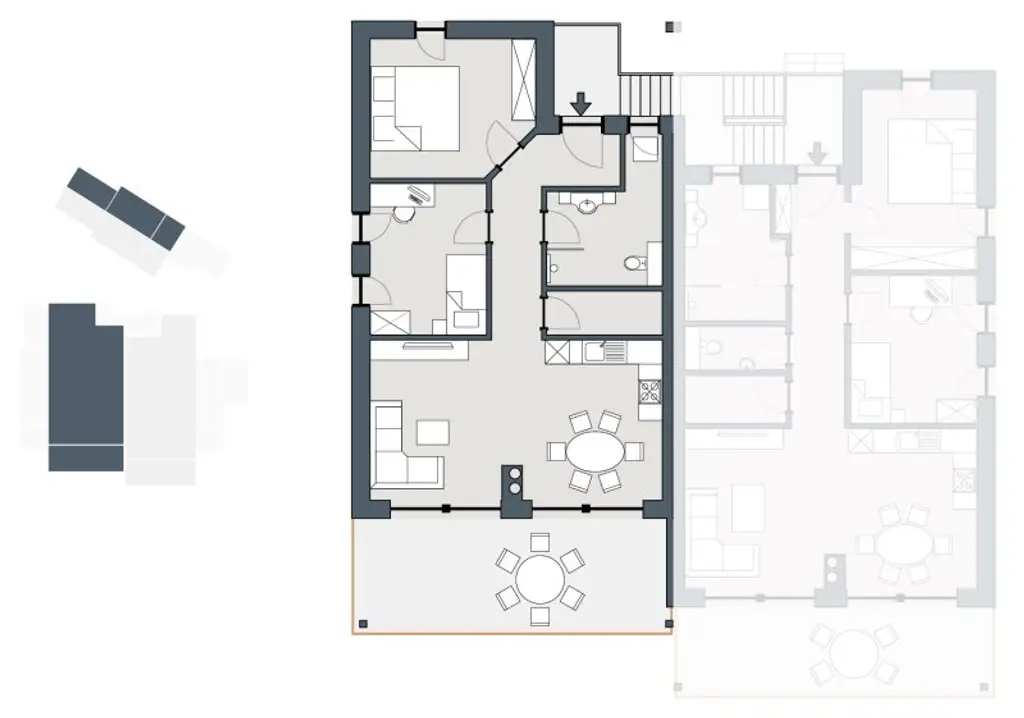 Grundriss Wohnung Obergeschoss Top3