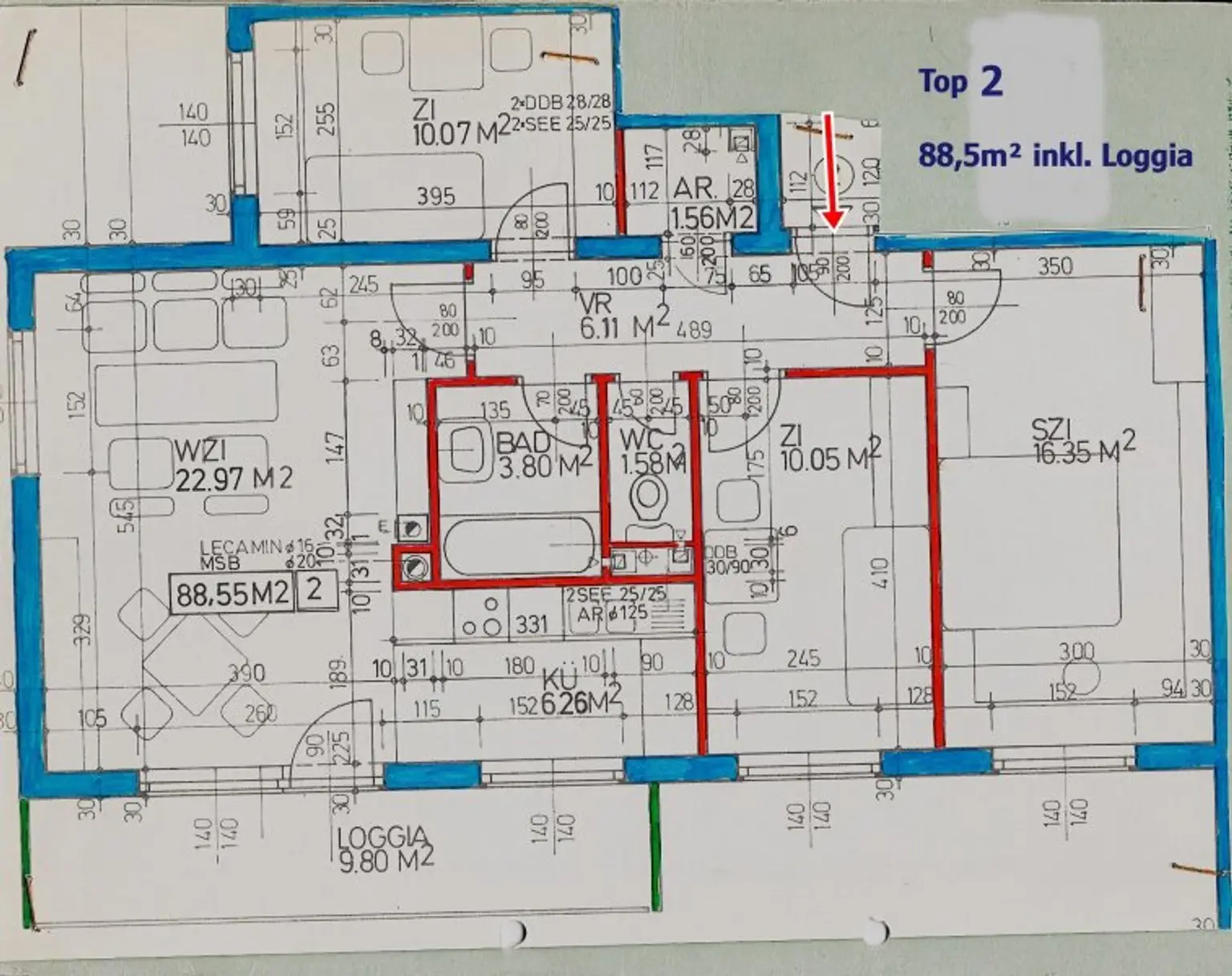 4-ZIMMER WOHNUNG MIT GROSSER LOGGIA
