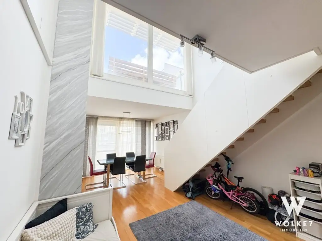 Exklusive Maisonettewohnung in ruhiger Lage – 5 Zimmer, Infrarotdusche, Terrasse & mehr! I 1220 Wien I Nähe Erzherzog-Karl-Straße