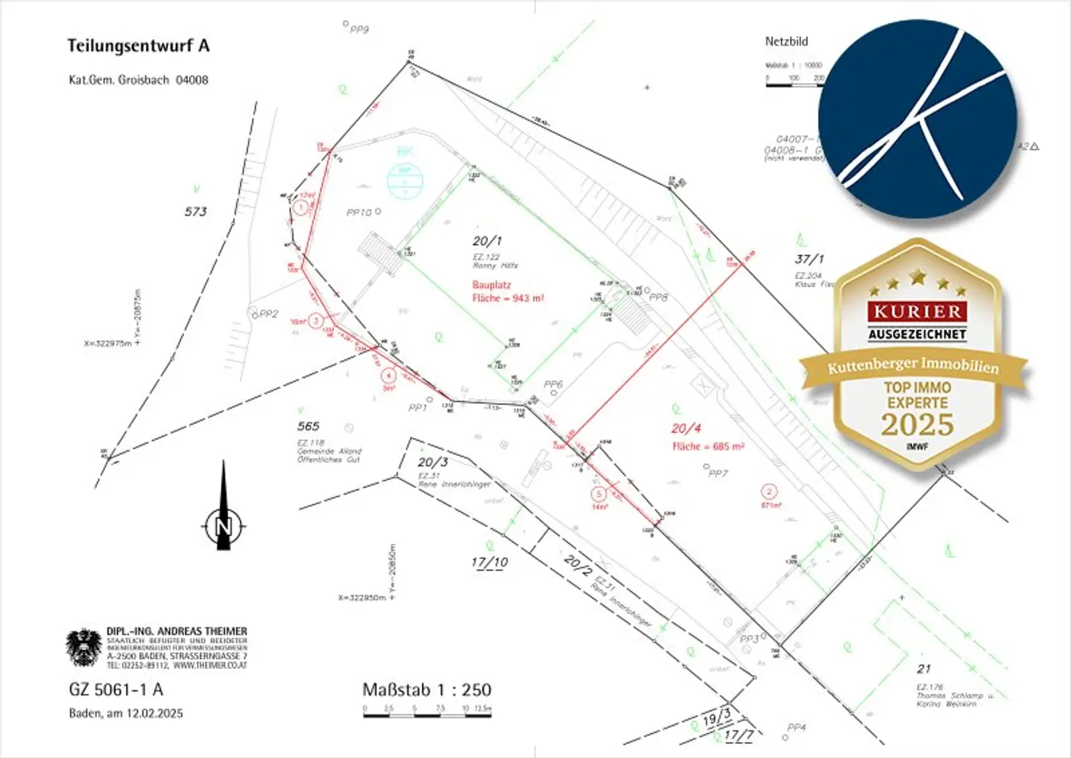 Traumhaftes Baugrundstück (Aufschlusskosten ca 20.000€ und Teilungskosten ca. 9000 € trägt der Verkäufer!)  in Groisbach in idyllischer Lage: Alland, Niederösterreich - nur 120.000€   (80.000 Anzahlung & 40.000 in monat…