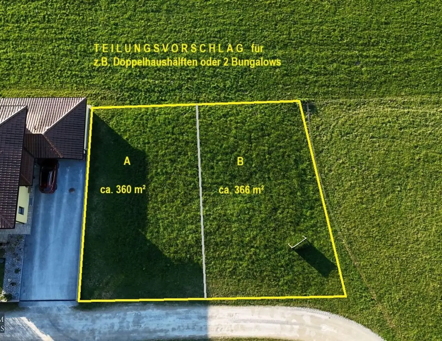 KIRCHBICHL - 726 m² Baugrund - mit Möglichkeit zur TEILUNG - ein Stück Natur in sehr guter, ebener Lage