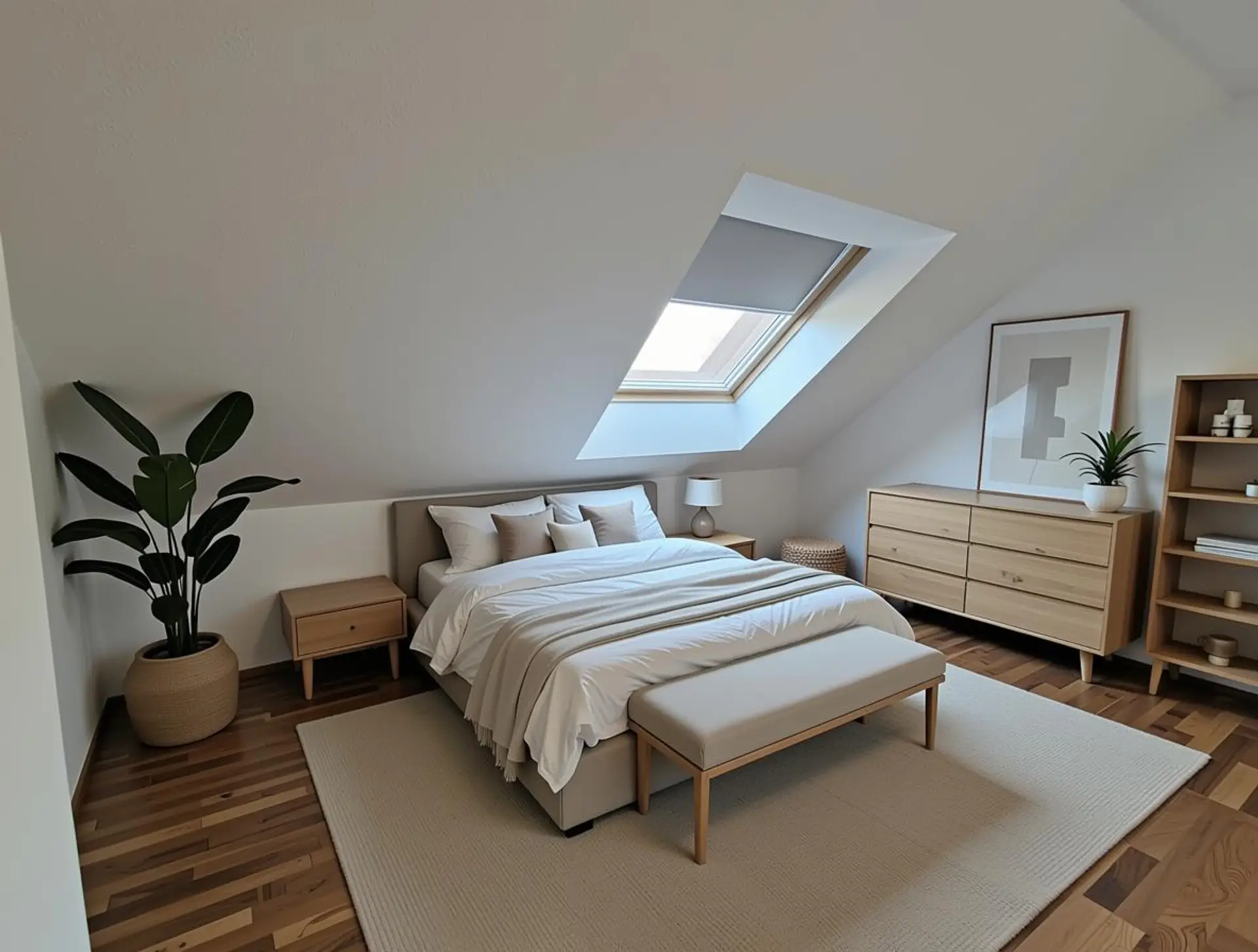 Beispielhafte Einrichtung DG Zimmer links