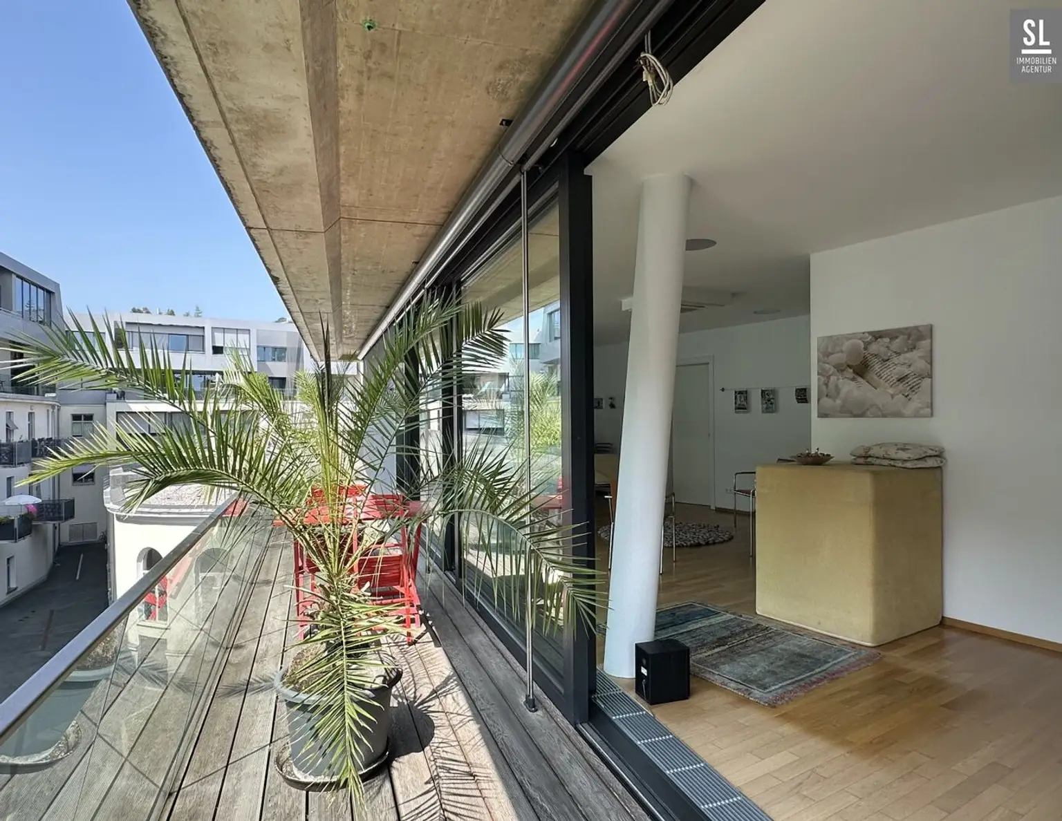 128m² ruhige - lässige Praxis- oder Büro-Einheit mit 33m² großem Süd-Westbalkon Nähe Kunsthaus, 2 TG Plätze optional