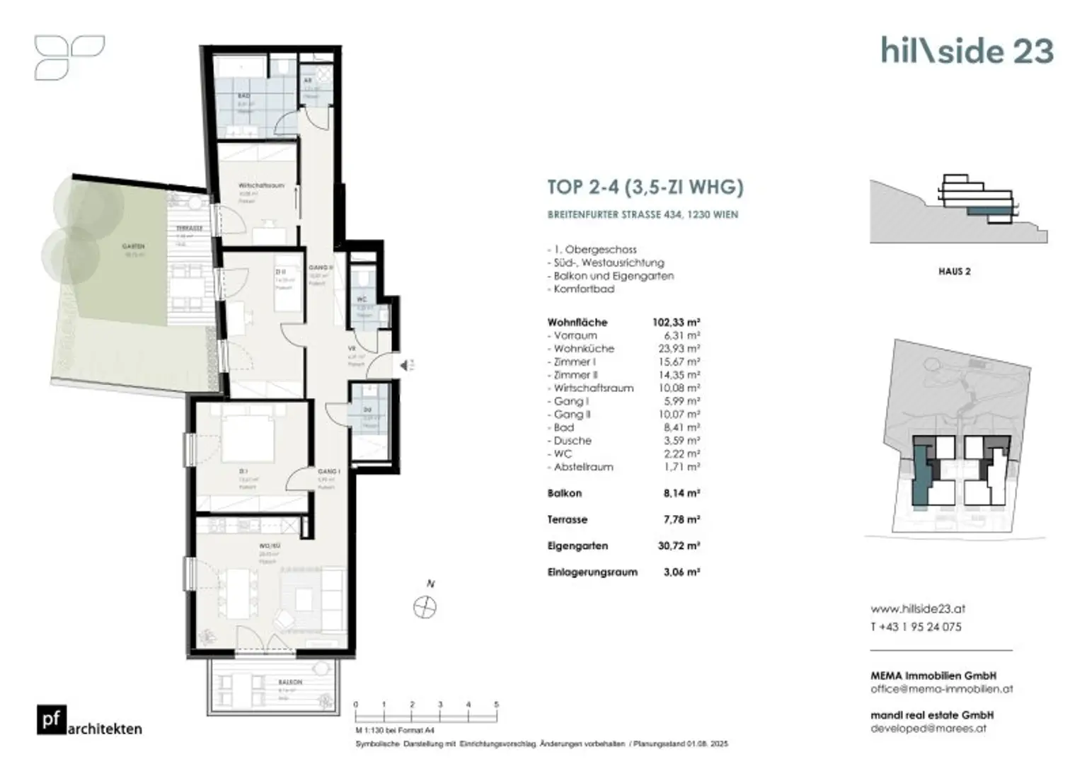 Komfortable 3-Zimmer-Wohnung mit Garten und separater Arbeitsnische zu verkaufen!
