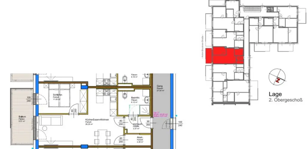 NEUBAU - ERSTBEZUG - Top 17 - Wunderschöne 2 Zimmerwohnung mit großem Balkon und eigenem Tiefgaragenplatz