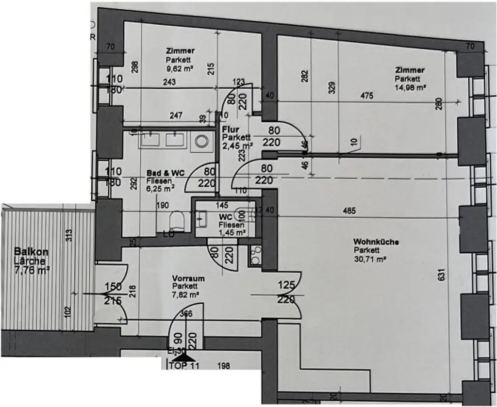 Exklusive 3-Zimmer-Eigentumswohnung mit Terrasse in ruhiger, zentraler Lage in Wien