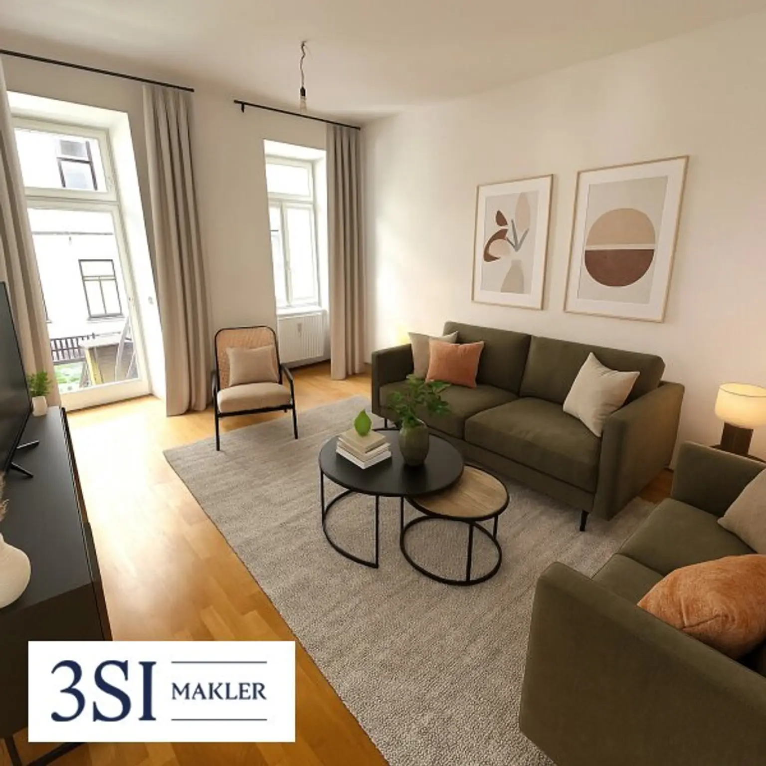 Elegante 2-Zimmer-Wohnung mit Eigengarten - in Top-Lage des 3. Bezirks