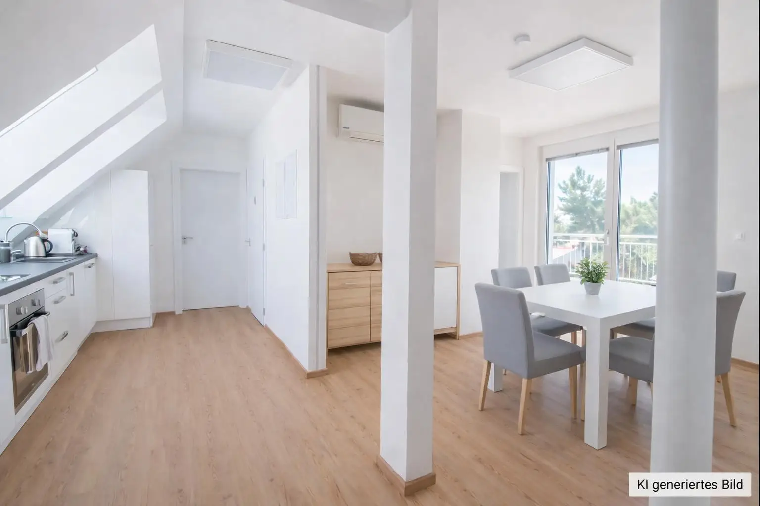 Einrichtungsvorschlag Vorraum/Küche/Essbereich