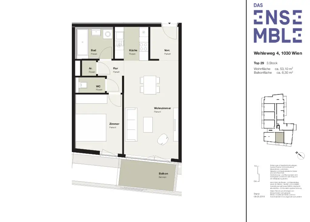Geräumige 2-Zimmer-Wohnung mit Balkon