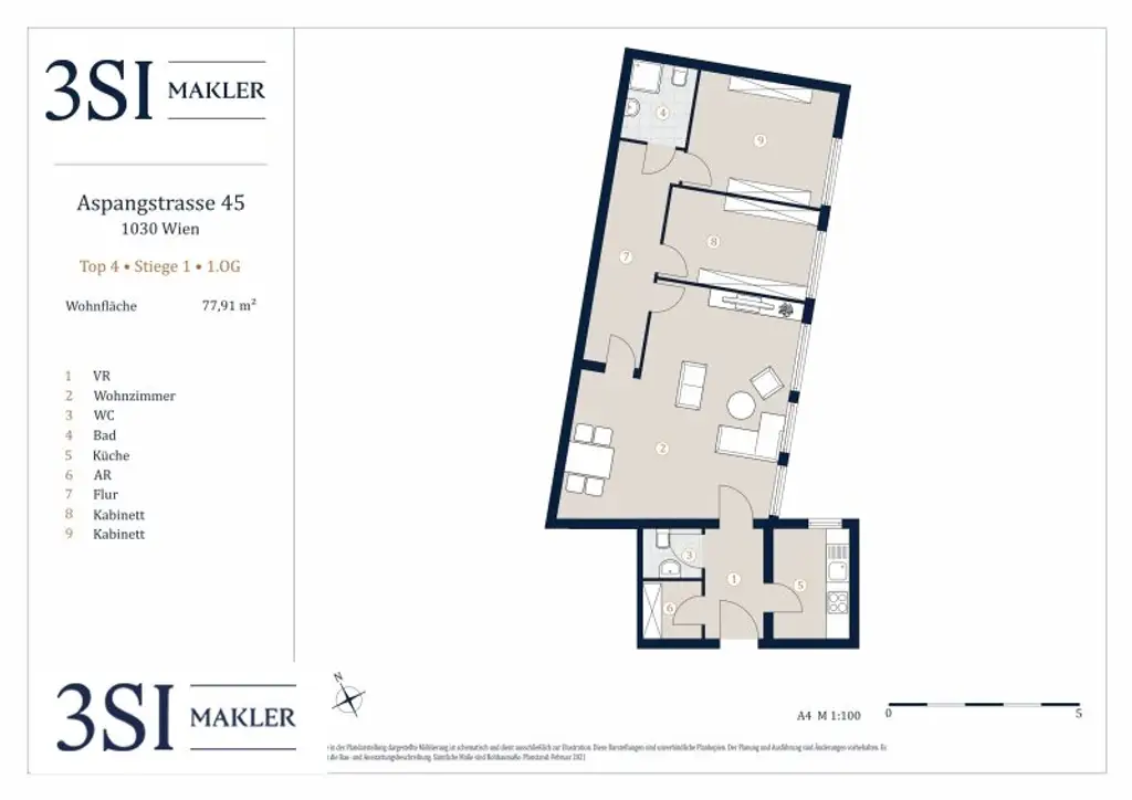 Ruhig gelegene Neubau Familienwohnung bei den Aspanggründen-Eurogate