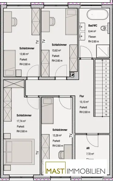 5-Zimmer Reihenhaus in Strasshof in Zentrumslage – Wohnen im Grünen bei Wien!
