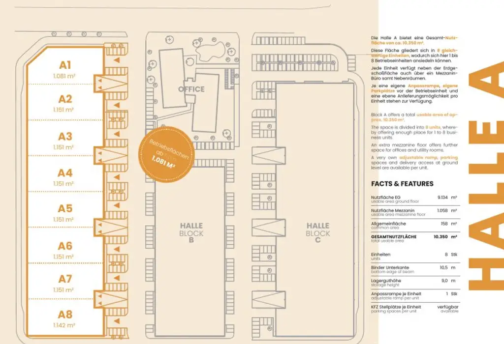 Ihr Standort für Produktion, Gewerbe, Lager oder Büro in Neusiedl am See  - ab 1207 m² Nutzfläche