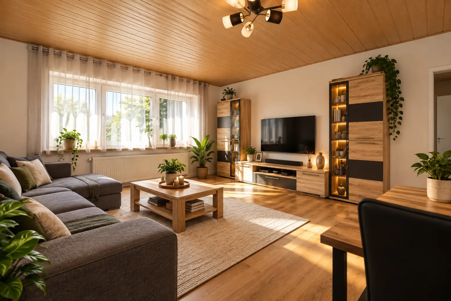 Wohnzimmer KI bearbeitet