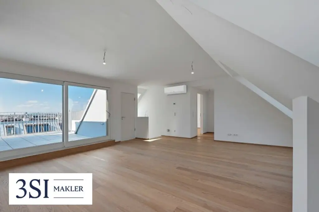 The Temptation: Erstklassige Dachgeschoßwohnung mit tollen Freiflächen Nahe Kutschkermarkt