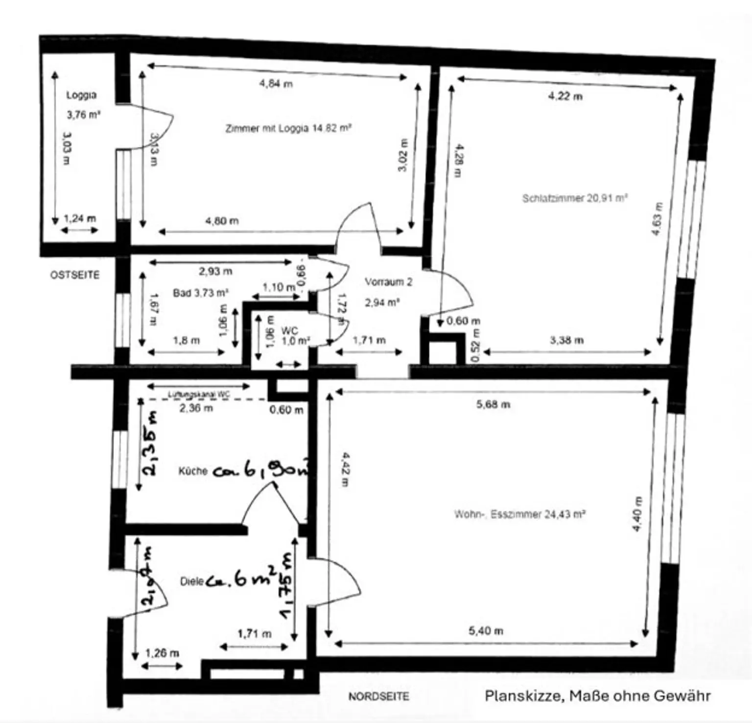 EIN TRÄUMCHEN! FRISCH SANIERT, HELL UND RUHIG MIT LOGGIA IM SCHÖNEN GERSTHOF