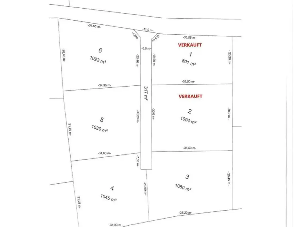 4 Gewerbegrundstücke in Marchtrenk zw. 1000 und 1080 m² - Widmung B und MB