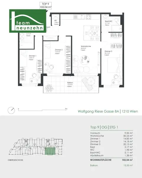 Wohnen mit Lebensqualität: Exklusive Eigentumswohnungen mit großzügigen Freiflächen in 1210 Wien!