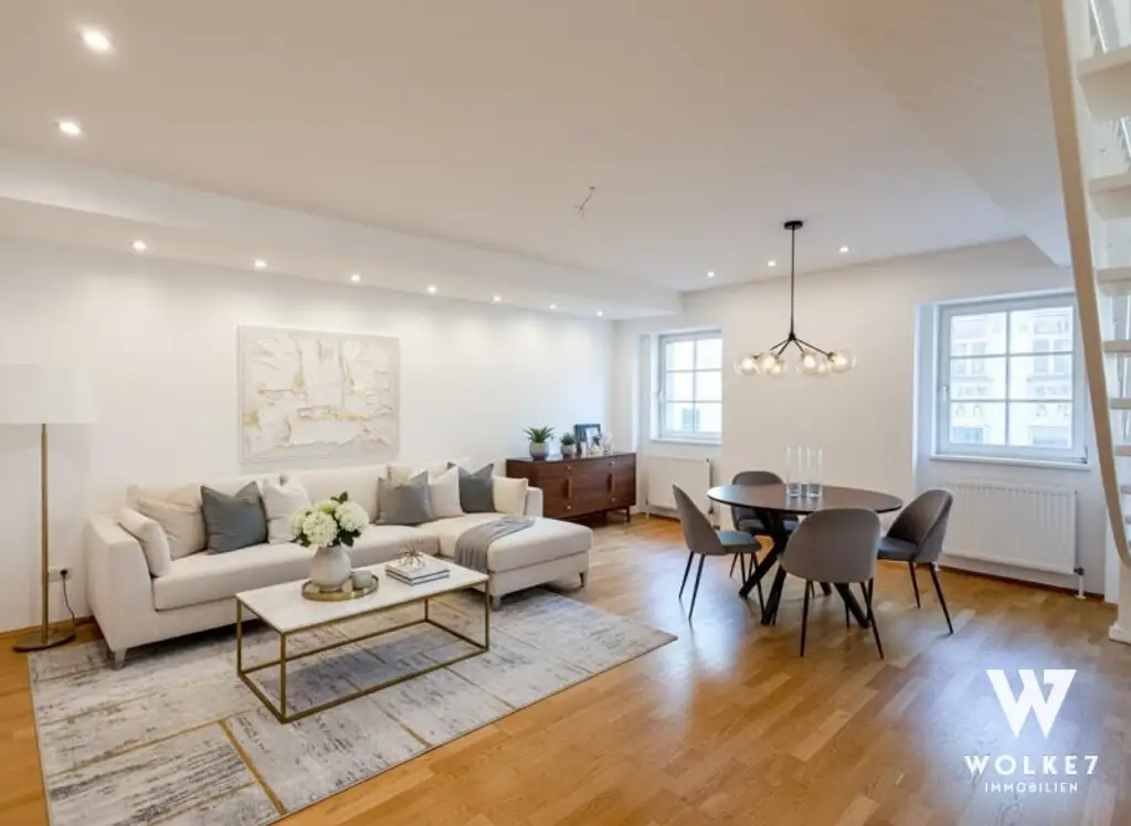 Stilvolle 3–4-Zimmer-Maisonette im Herzen des 9. Bezirks I Exklusives Dachgeschoss-Wohnen I Nähe U4 / U6