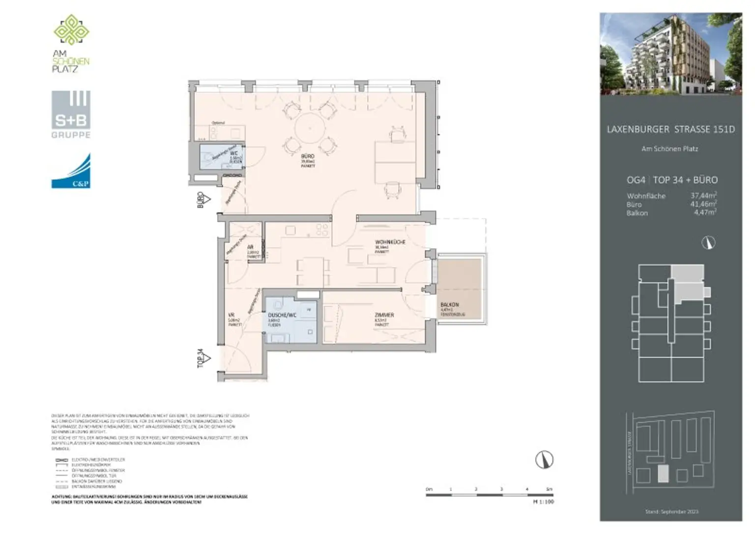 Arbeiten & Wohnen vereint – moderne 2-Zimmer-Wohnung mit Balkon & angrenzendem Büro mit separatem Zugang