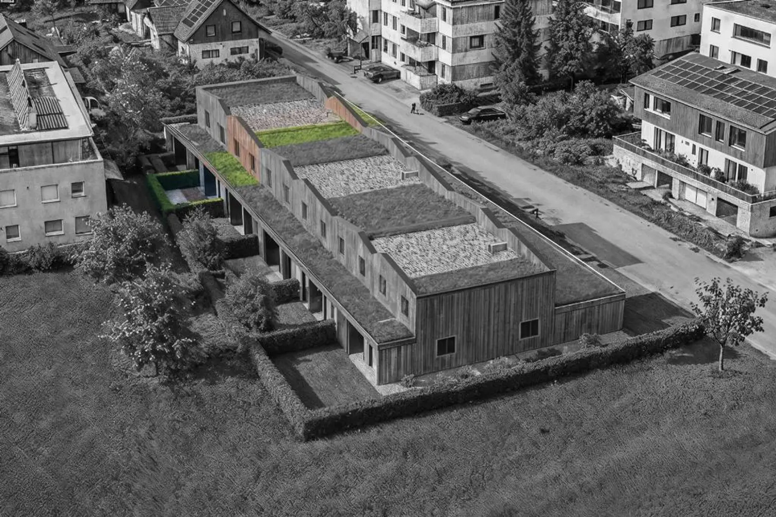 Haus E Visualisierung Dachauf