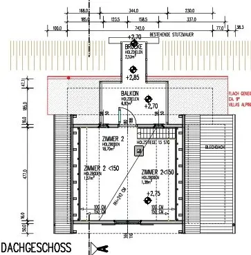 Grundriss DG mit Terrasse