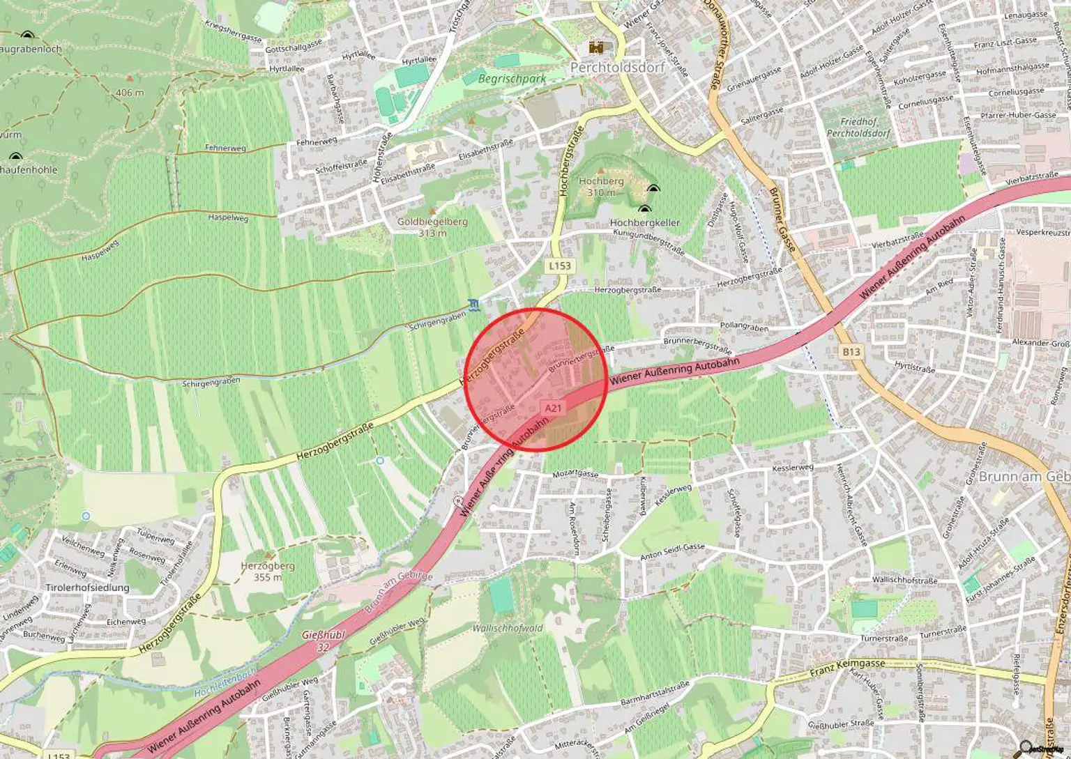 Baugrund mit 1051 m² in Perchtoldsdorf