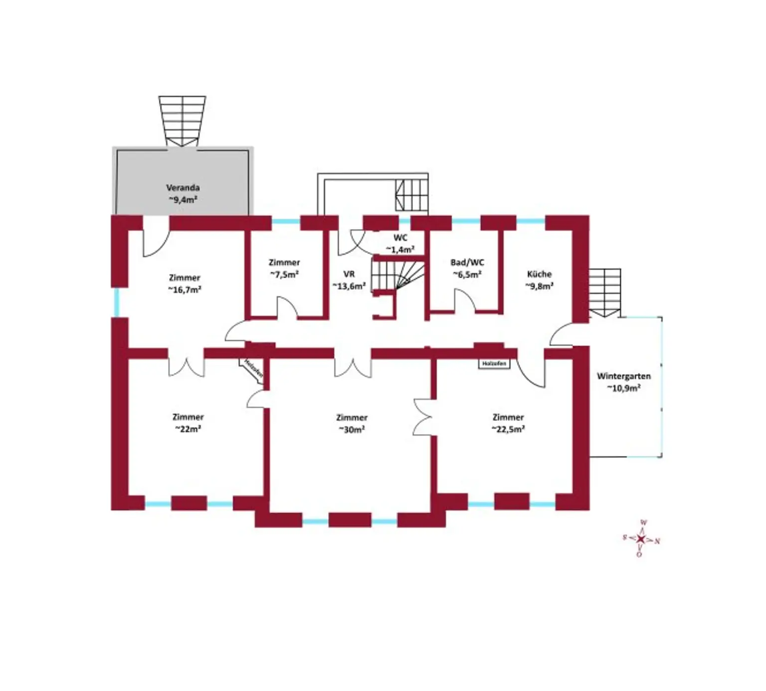 Arbeiten mit Atmosphäre | repräsentatives Gründerzeithaus im Landhausstil | großer Eigengarten für kreative Pausen