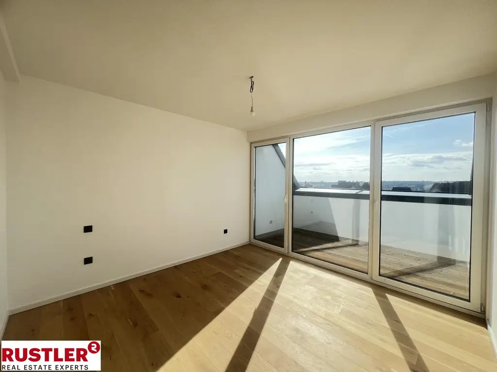 Top moderne Dachgeschosswohnung mit Terrasse & Fernblick | Erstbezug am Reinlpark