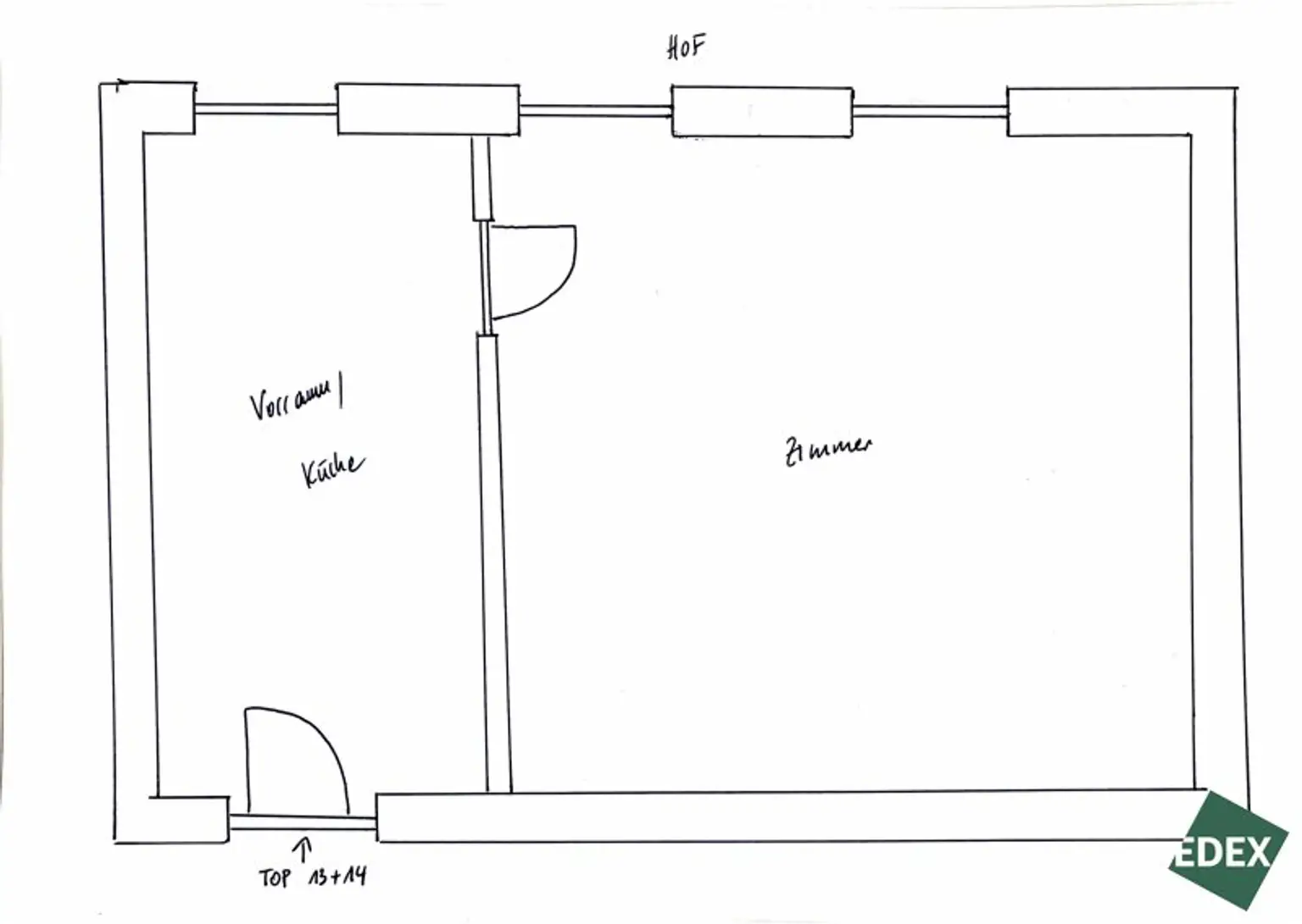 Sanierungsbedürftige 1,5-Zimmer-Altbauwohnung in guter Lage in Meidling