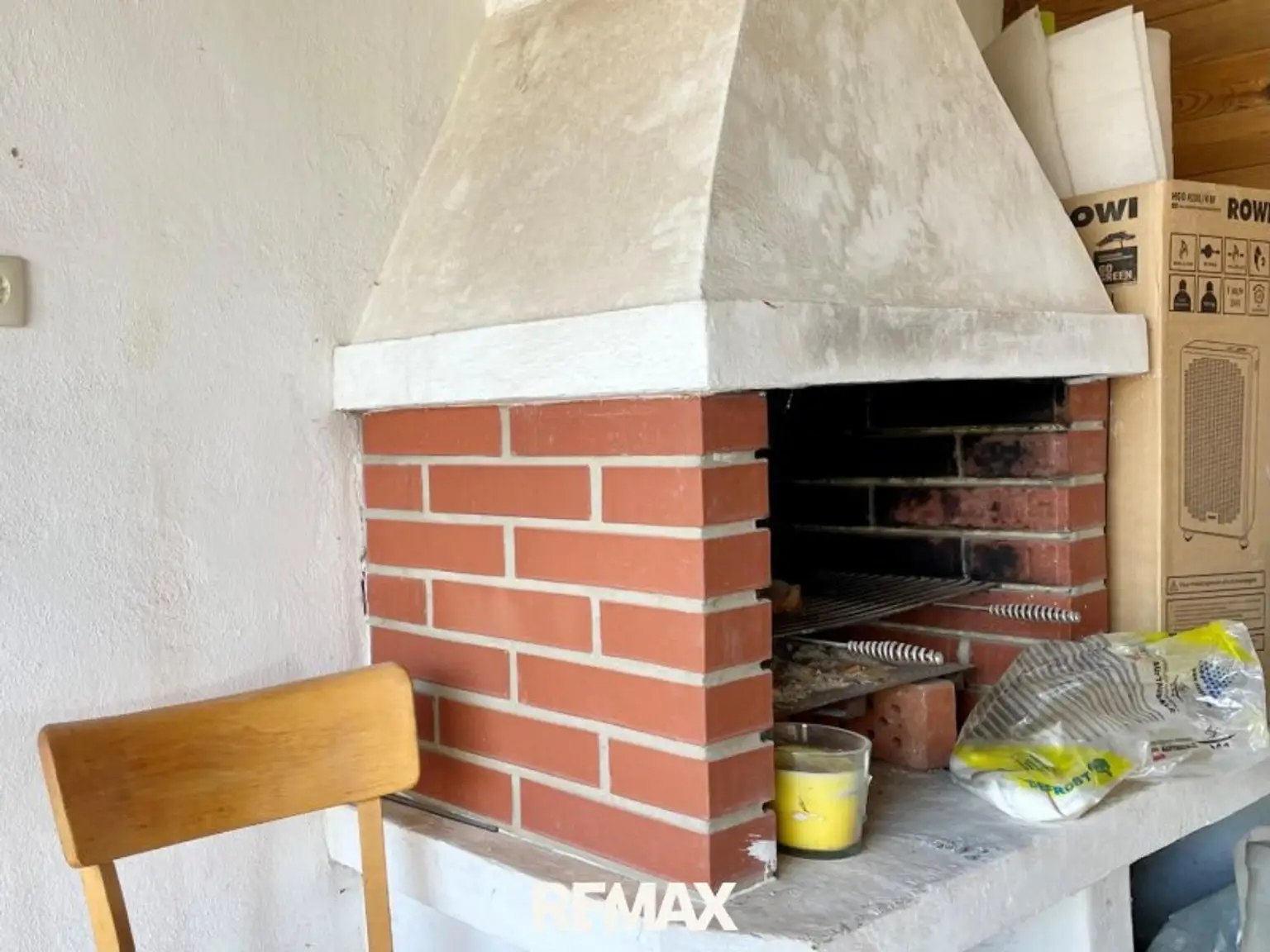 Kamin auf Terrasse